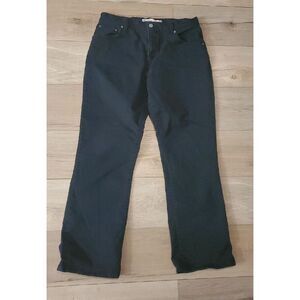Women's Levi's 505 Relaxed Fit Black Mid Rise Boot Cut Jeans Size 12M.